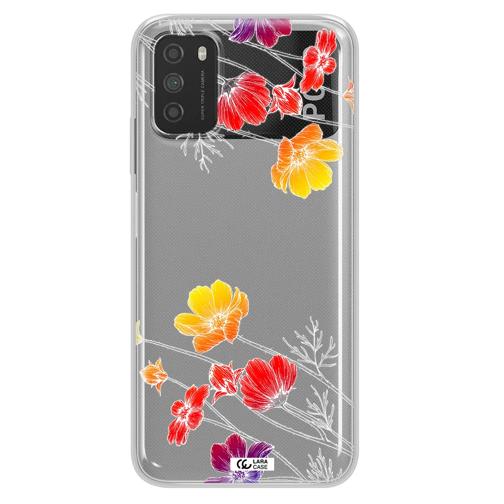 Hibiscus Flower Xiaomi Poco M3 Clear TPU Case