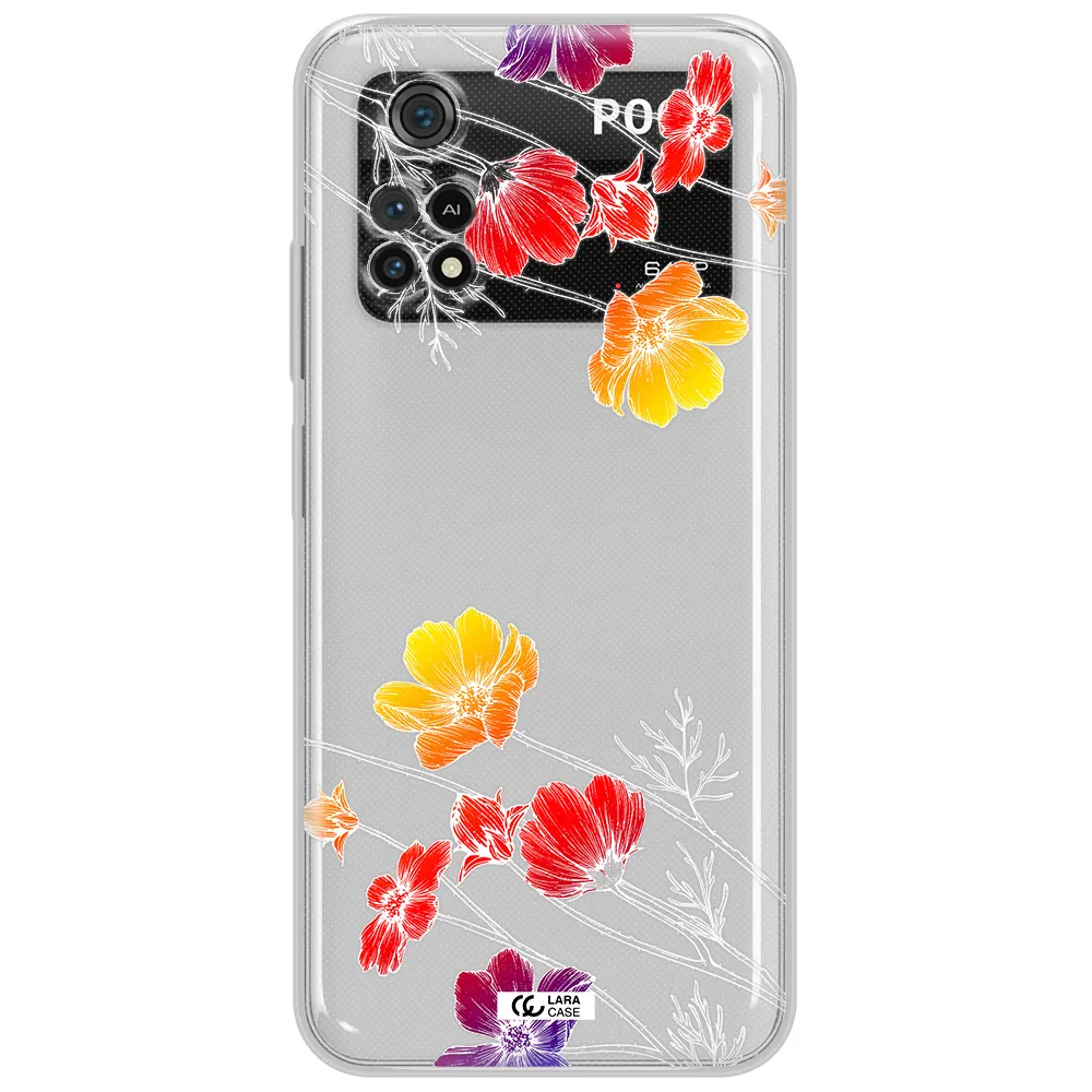 Hibiscus Flower Xiaomi Poco M4 Pro 4G Clear Tpu Case