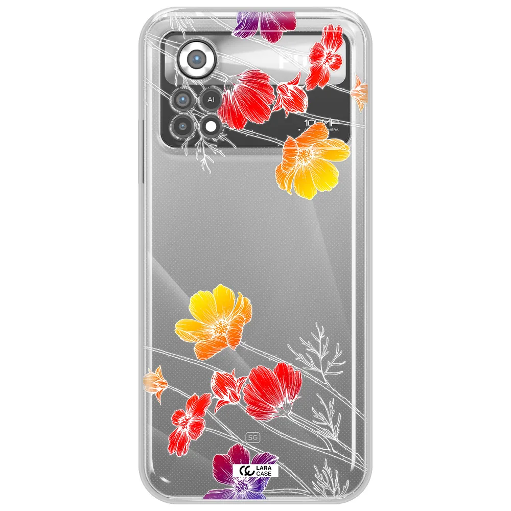 Hibiscus Flower Xiaomi Poco X4 Pro Clear TPU Case