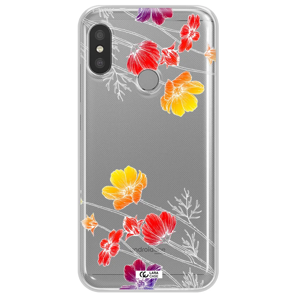 Hibiscus Flower Xiaomi Redmi 6 Pro Clear TPU Case