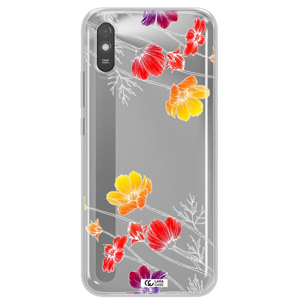 Hibiscus Flower Xiaomi Redmi 9A Clear TPU Case