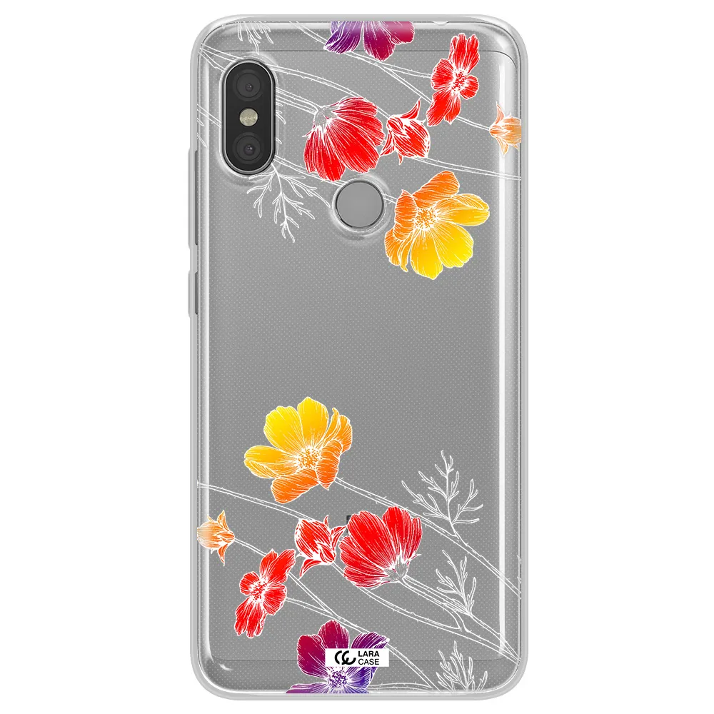 Hibiscus Flower Xiaomi Redmi Note 6 Pro Clear TPU Case