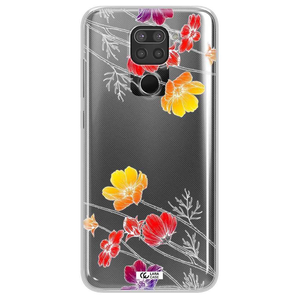 Hibiscus Flower Xiaomi Redmi Note 9 Clear TPU Case