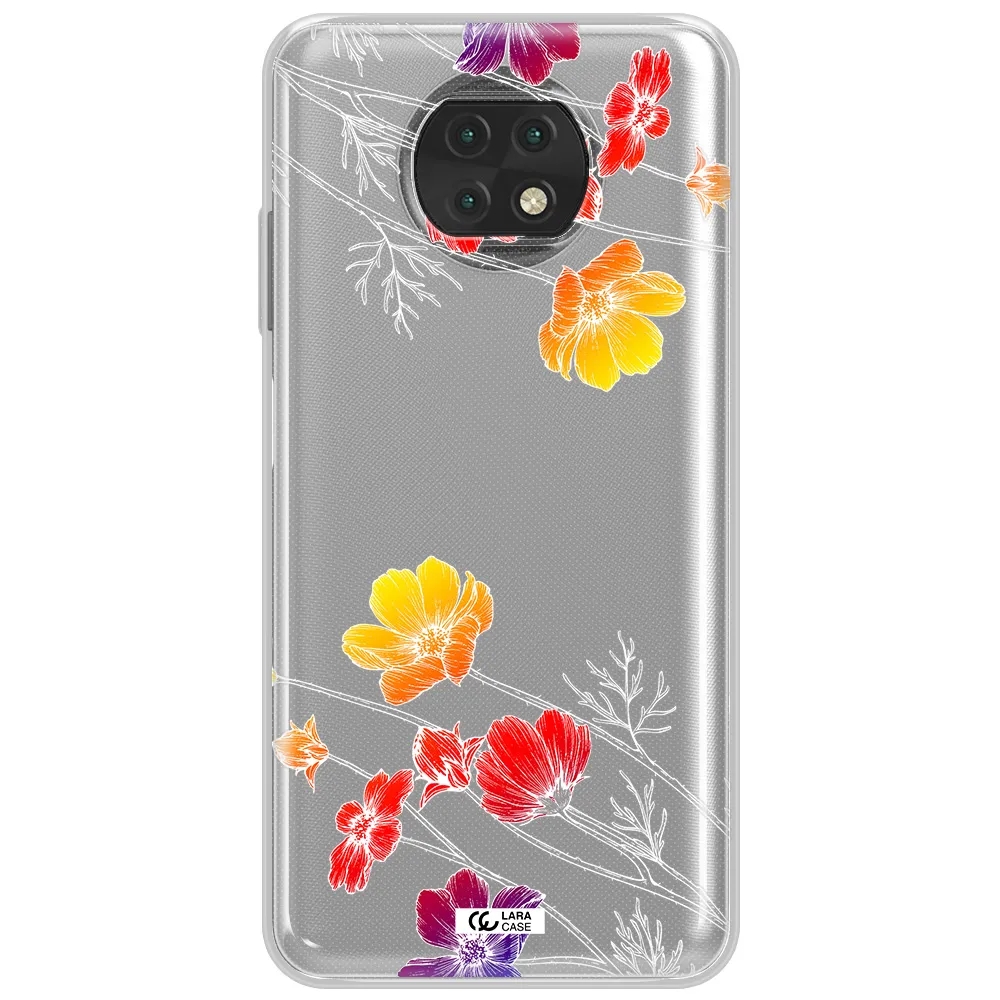 Hibiscus Flower Xiaomi Redmi Note 9T Clear Tpu Case