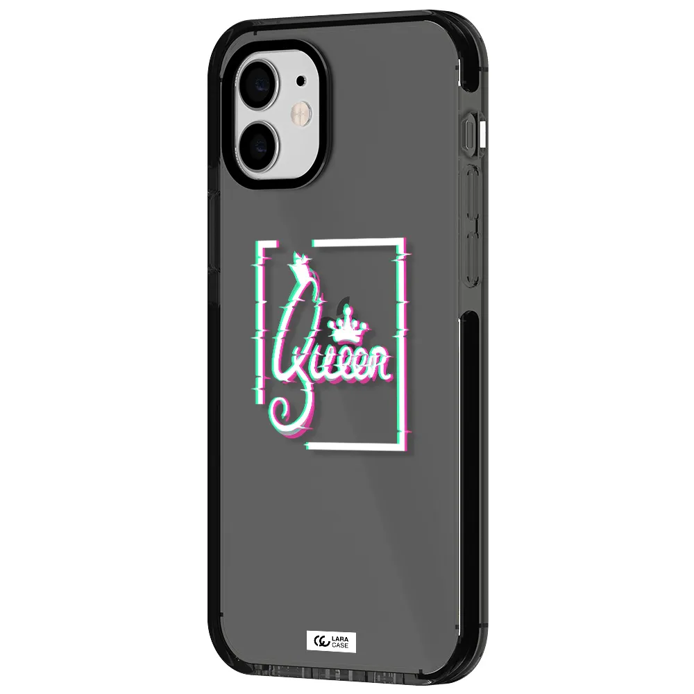 Queen Apple iPhone 11 impact Smoke Black Case