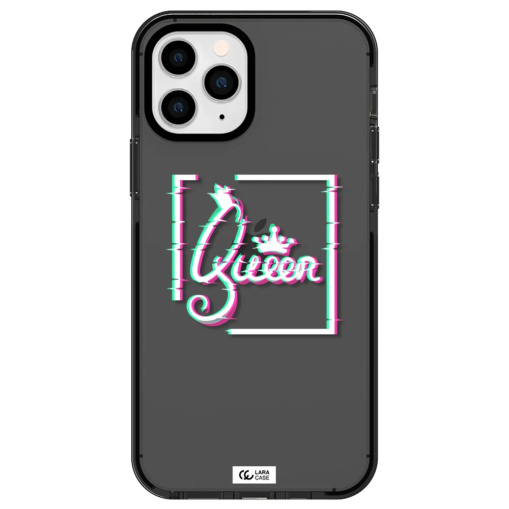 Queen Apple iPhone 11 pro max impact Smoke Black Case