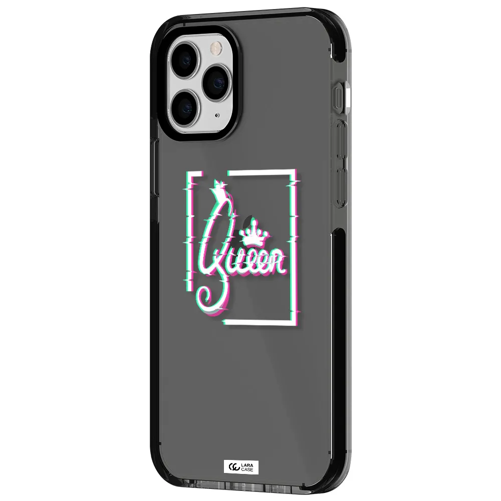 Queen Apple iPhone 11 pro max impact Smoke Black Case