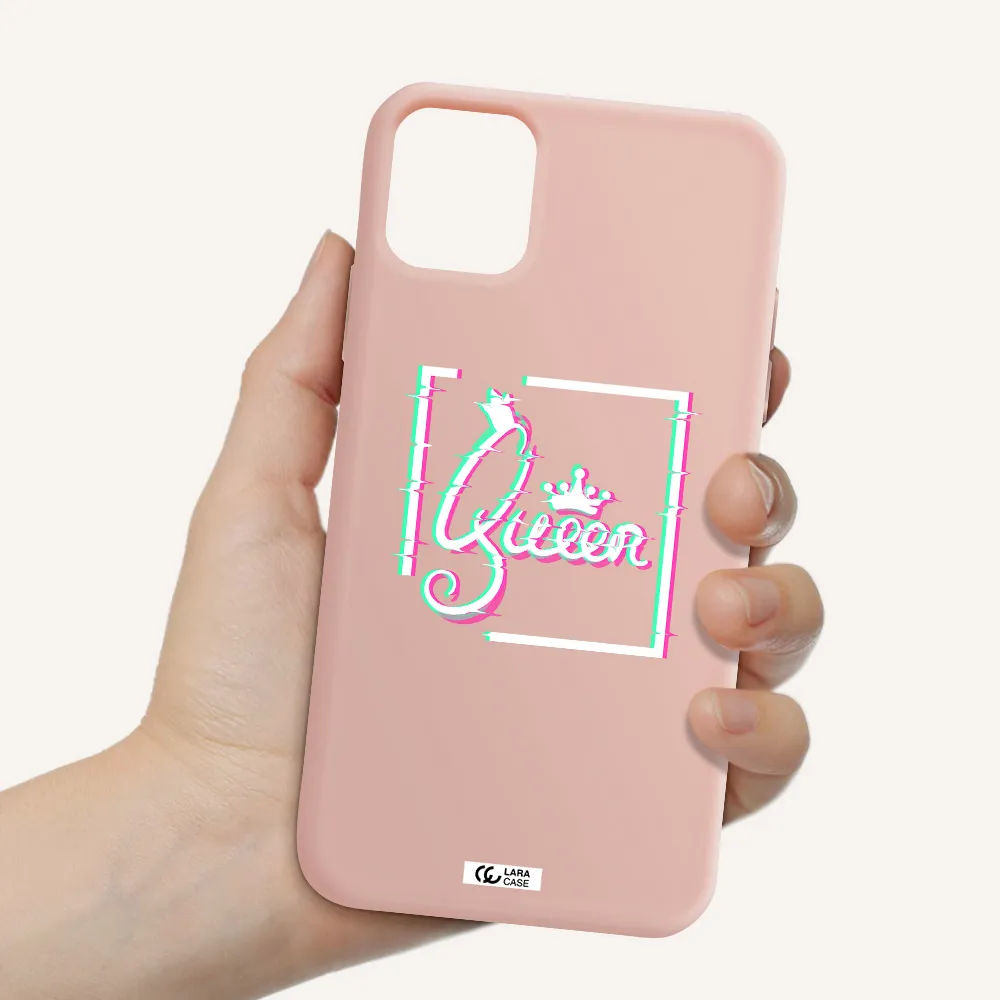 Queen Apple iPhone 11 Silicone pastel pink Case