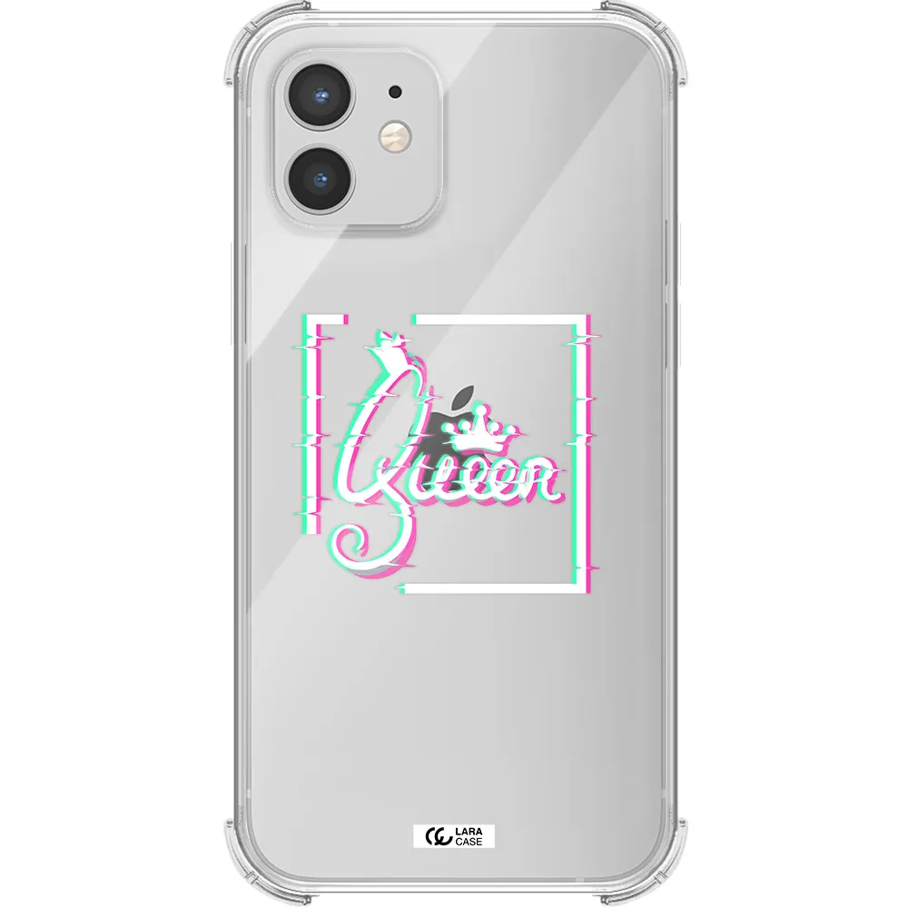 Queen Apple iPhone 12 Clear PC Case