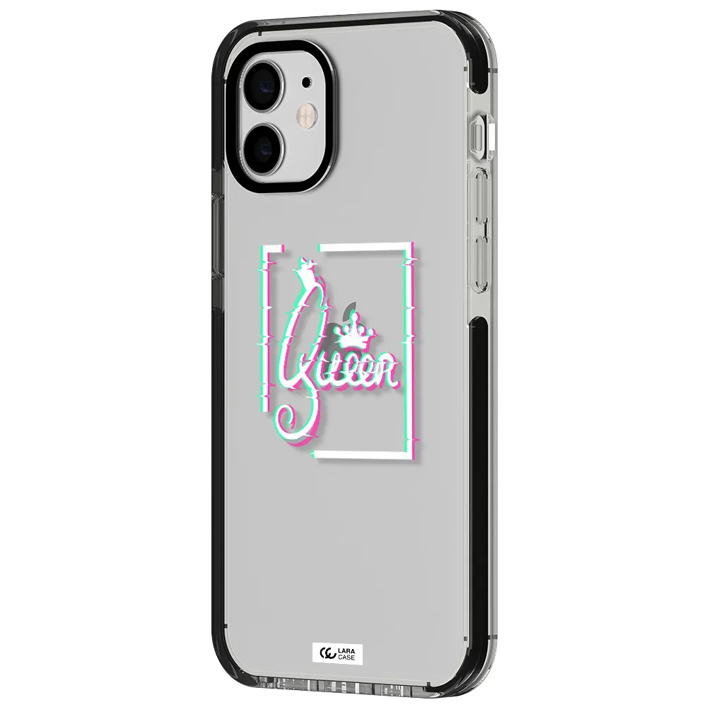 Queen Apple iPhone 12 impact black border Case
