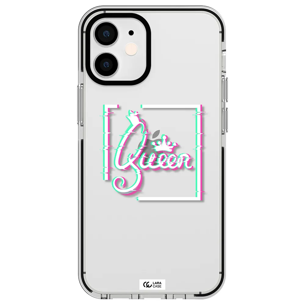 Queen Apple iPhone 12 mini impact black border Case