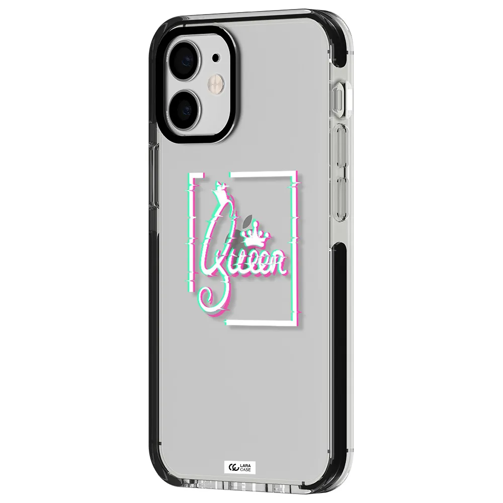 Queen Apple iPhone 12 mini impact black border Case