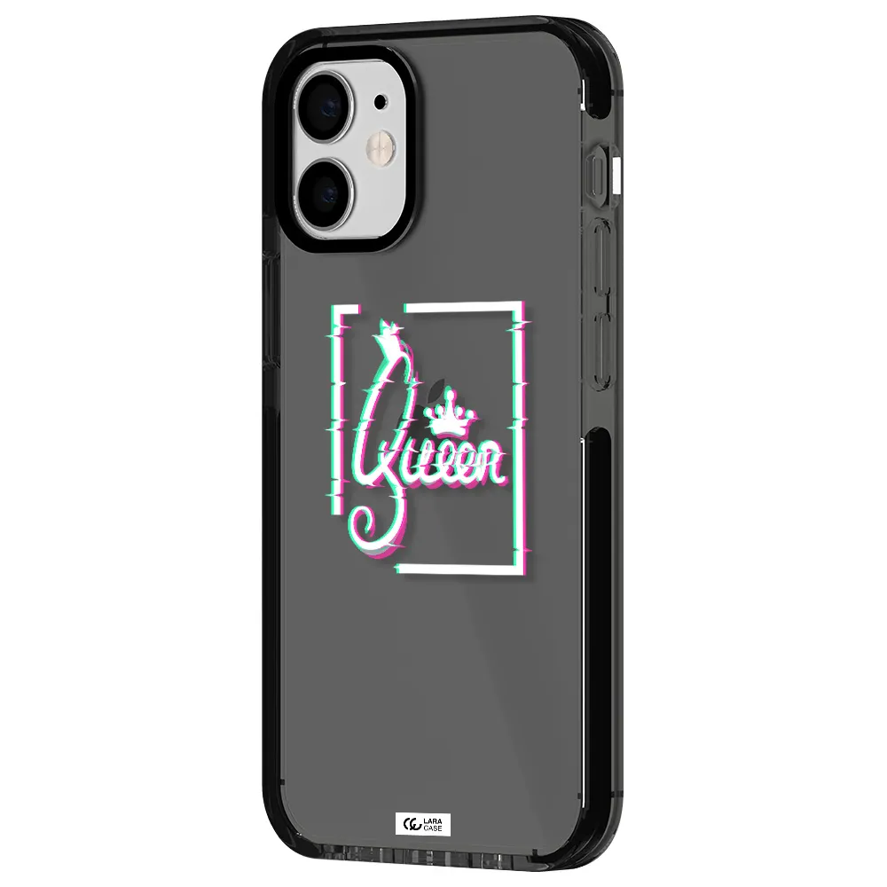 Queen Apple iPhone 12 mini impact Smoke Black Case