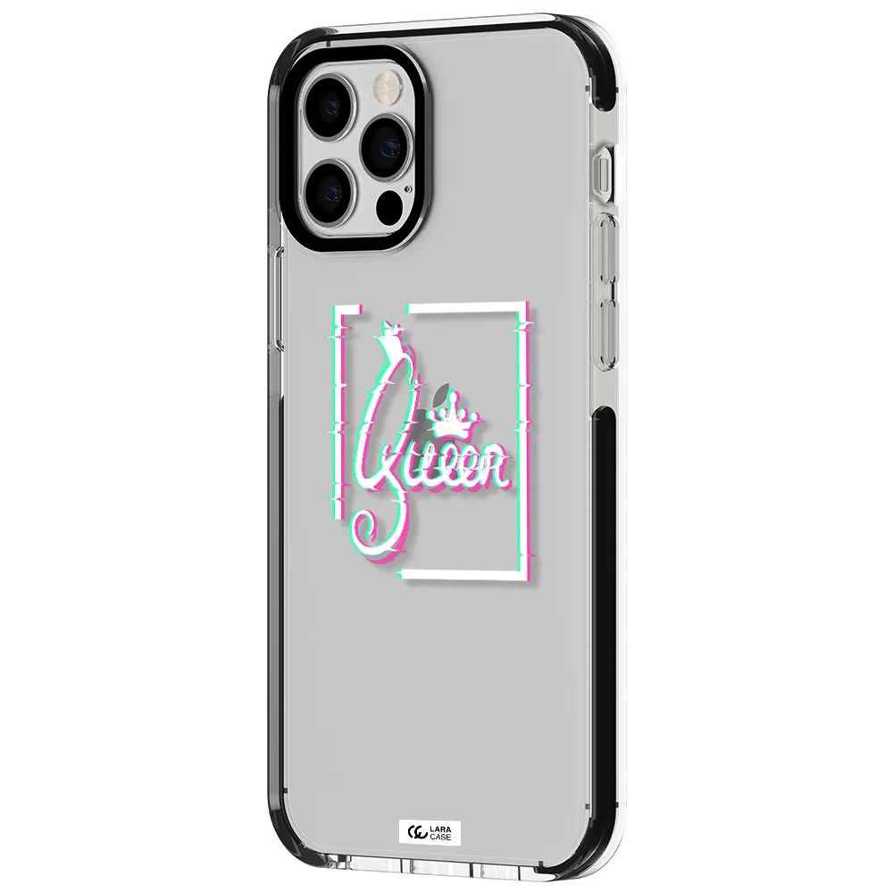 Queen Apple iPhone 12 pro impact black border Case