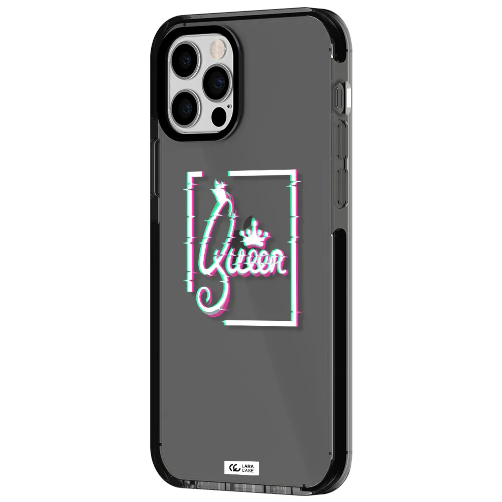 Queen Apple iPhone 12 pro impact Smoke Black Case