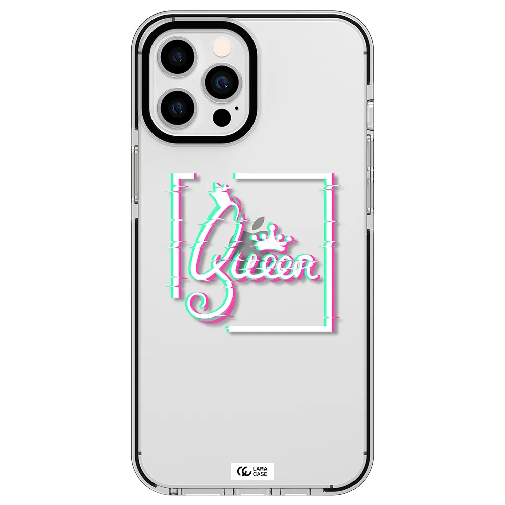 Queen Apple iPhone 12 pro max impact black border Case