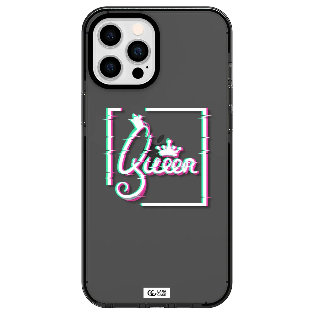 Queen Apple iPhone 12 pro max impact Smoke Black Case