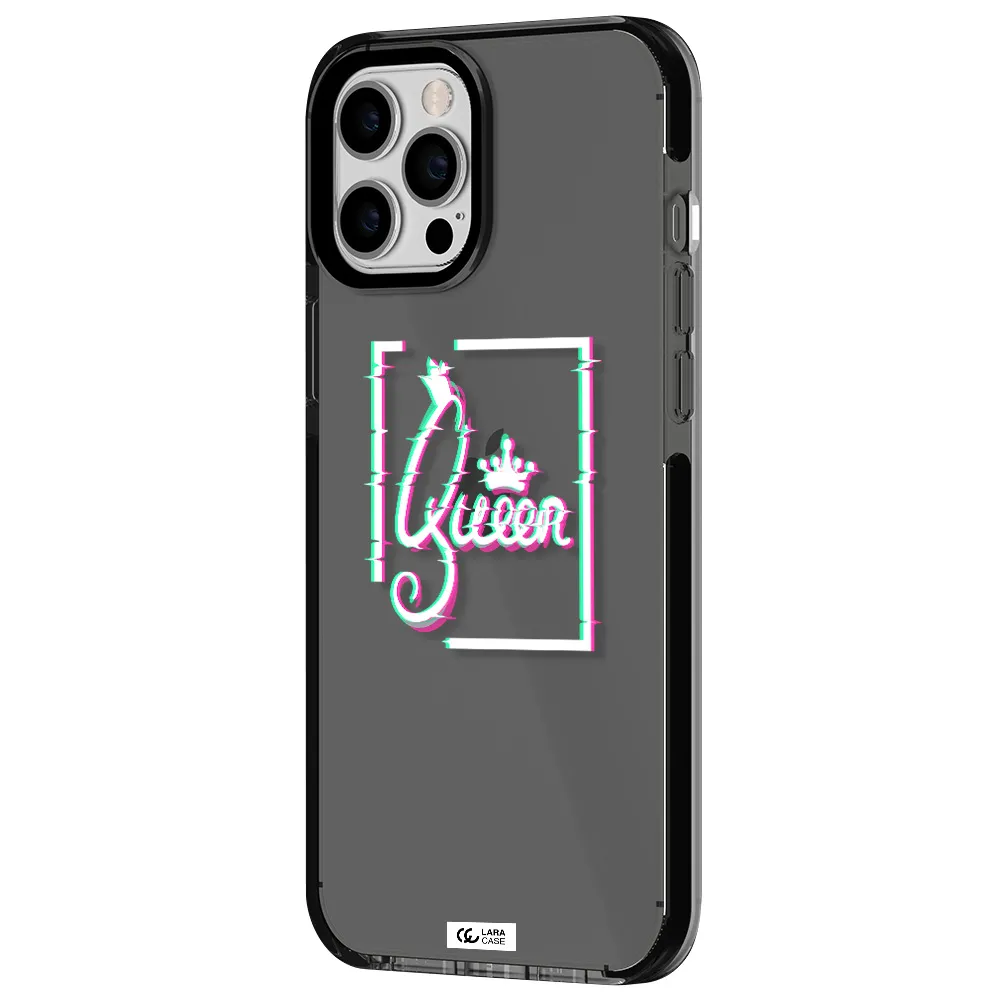 Queen Apple iPhone 12 pro max impact Smoke Black Case