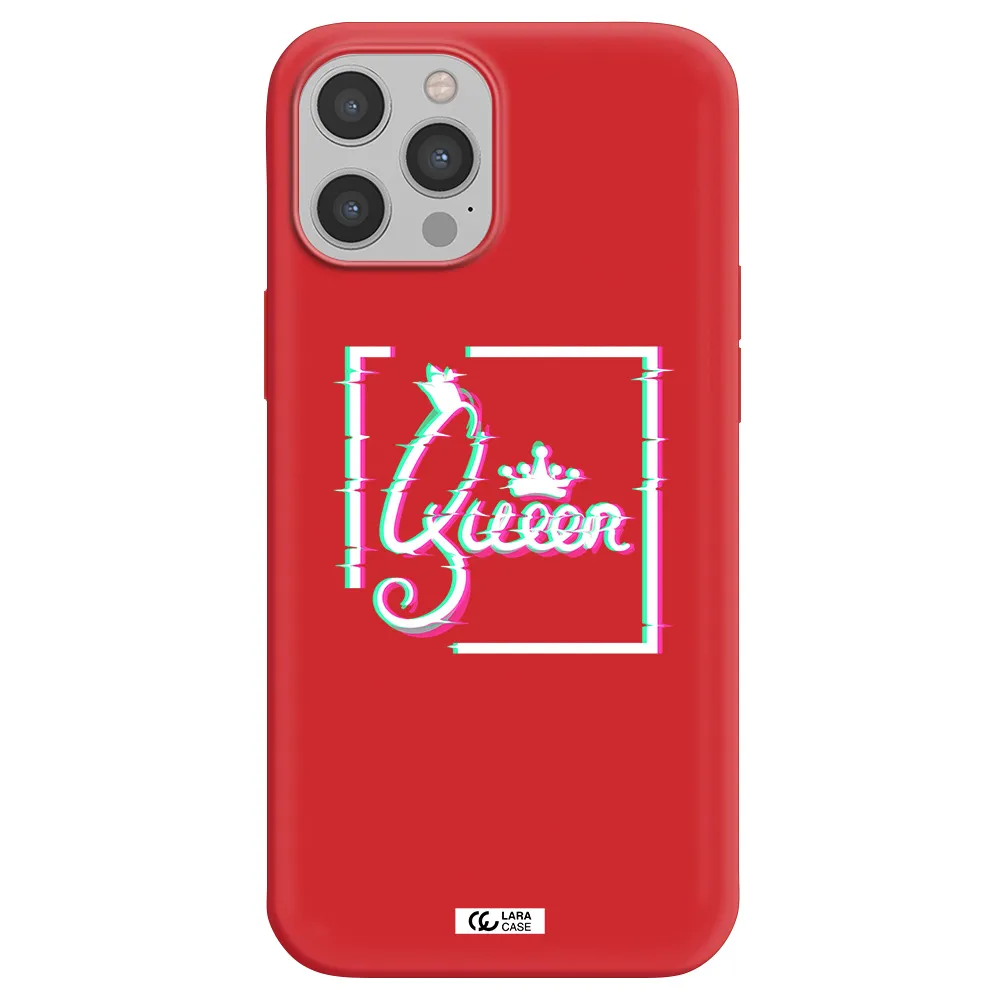 Queen Apple iPhone 12 pro Silicone Imperial Red Case