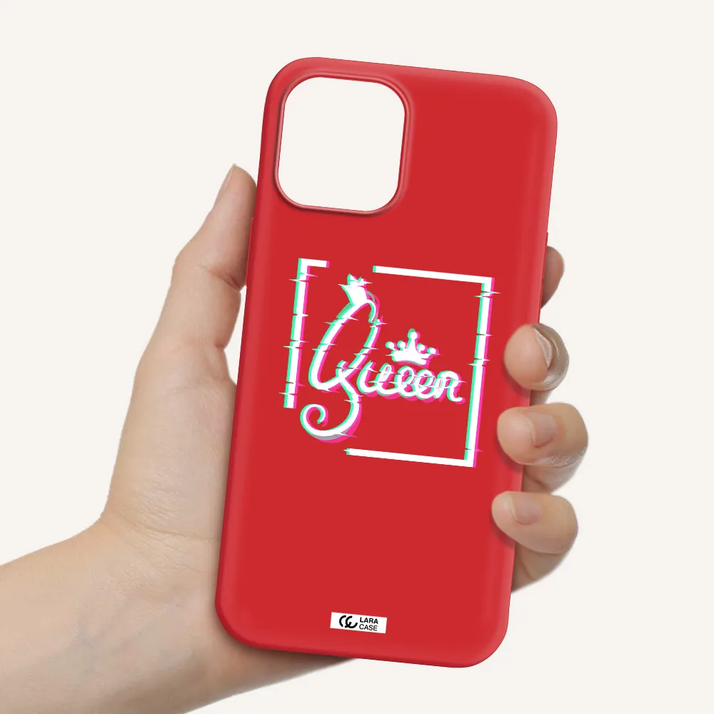 Queen Apple iPhone 12 pro Silicone Imperial Red Case