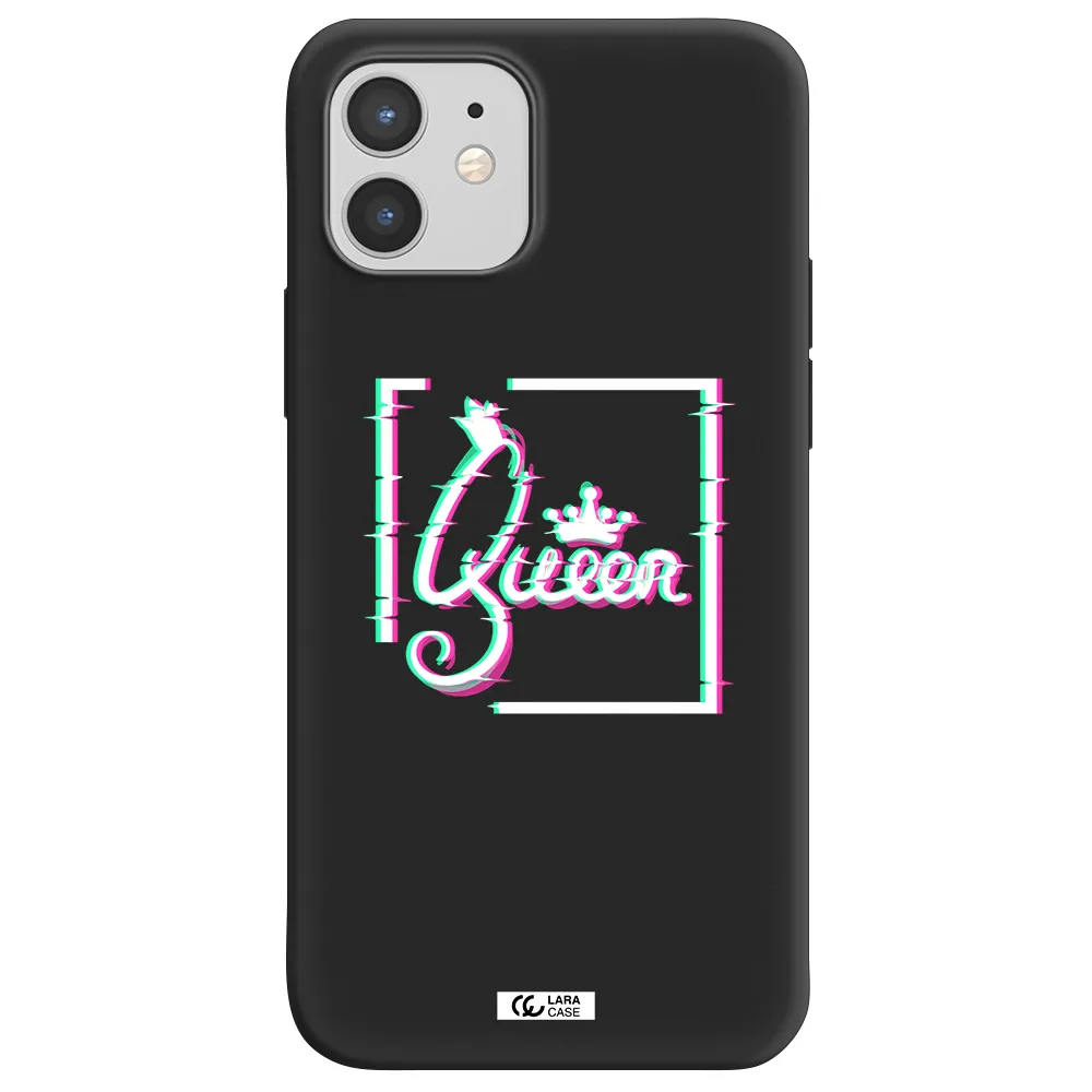 Queen Apple iPhone 12 Silicone black Case