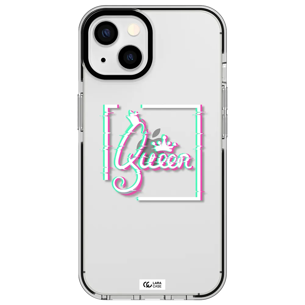 Queen Apple iPhone 13 impact black border Case