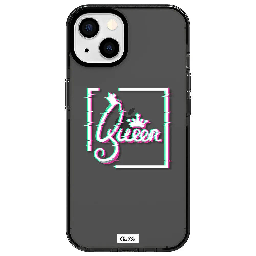 Queen Apple iPhone 13 impact Smoke Black Case