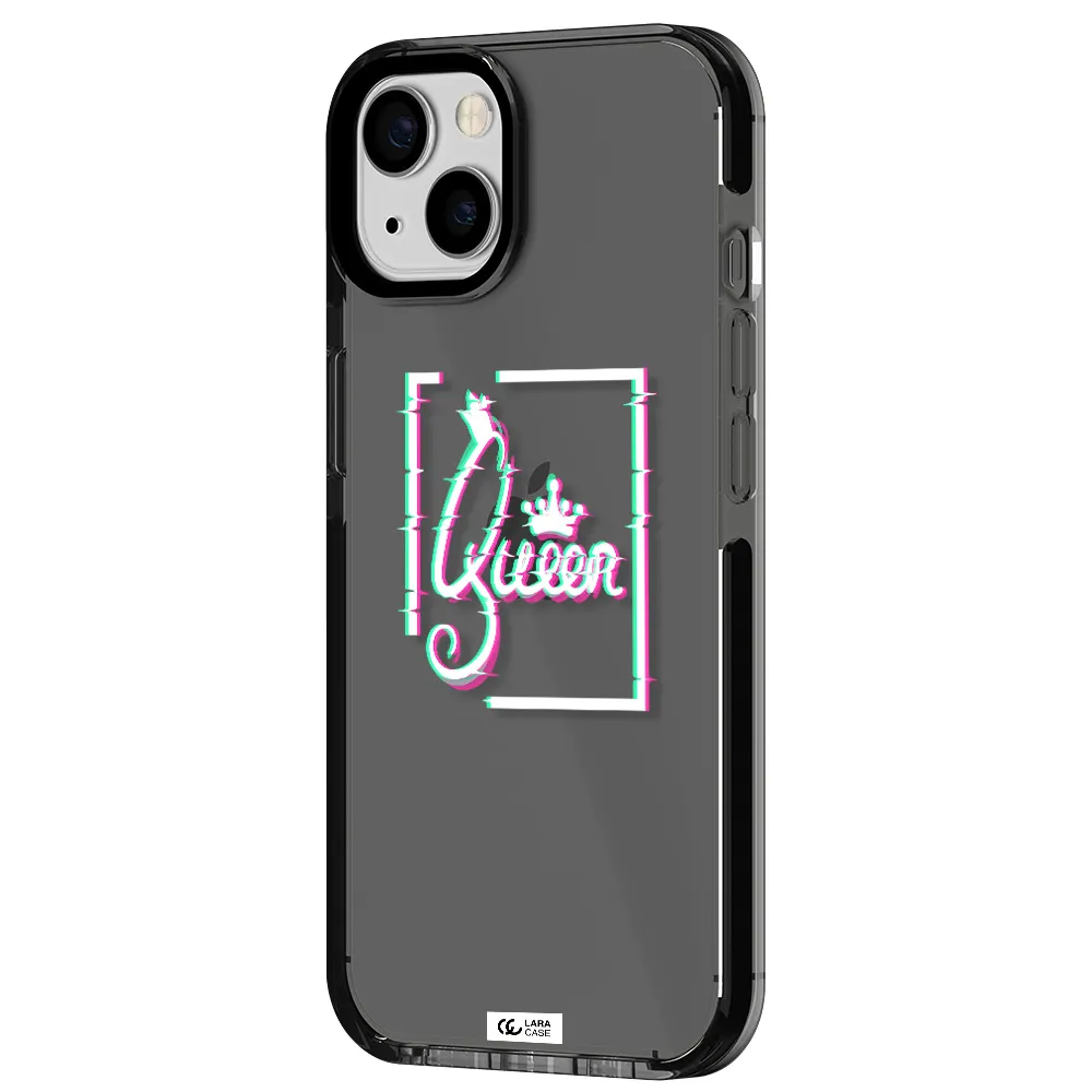 Queen Apple iPhone 13 impact Smoke Black Case