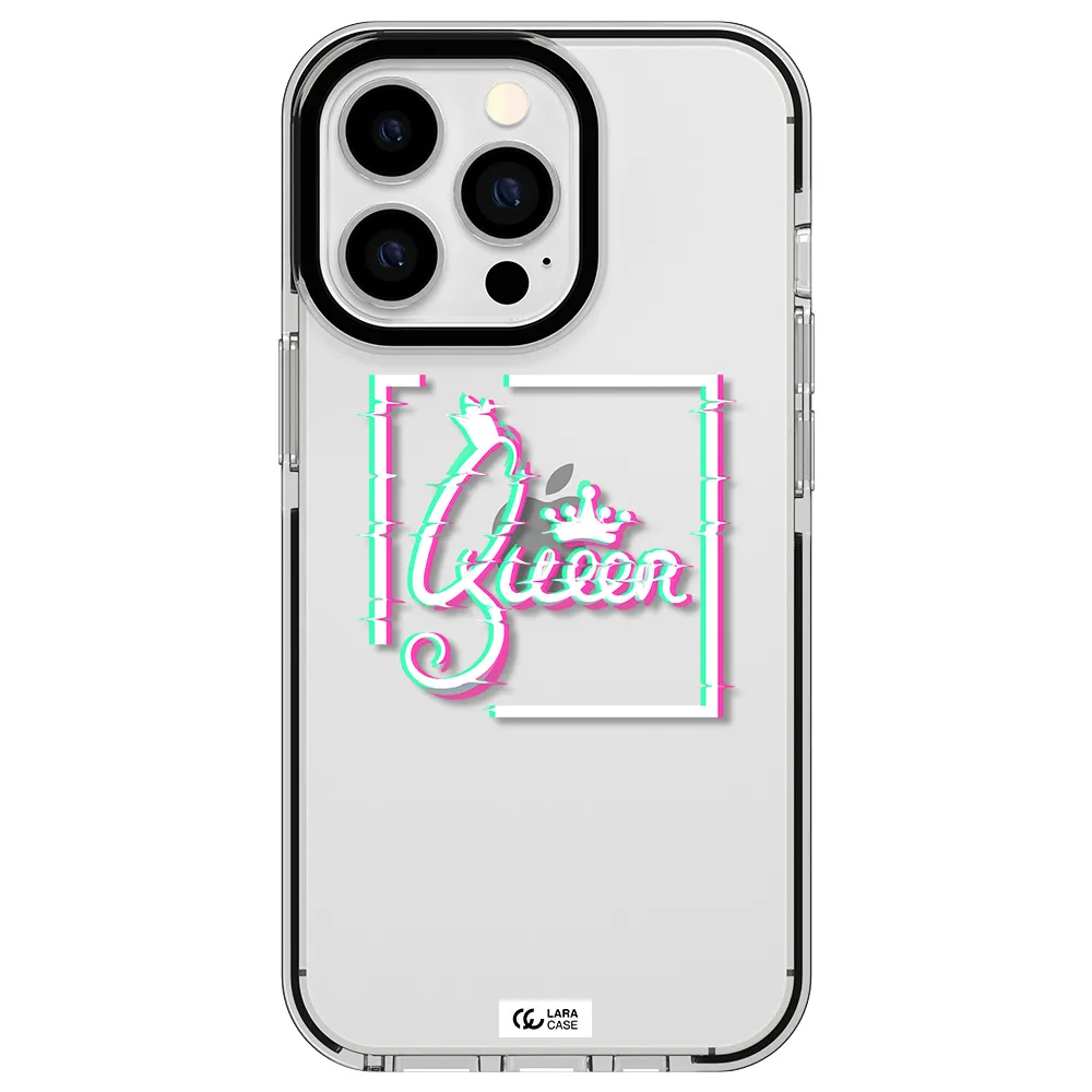 Queen Apple iPhone 13 Pro impact black border Case