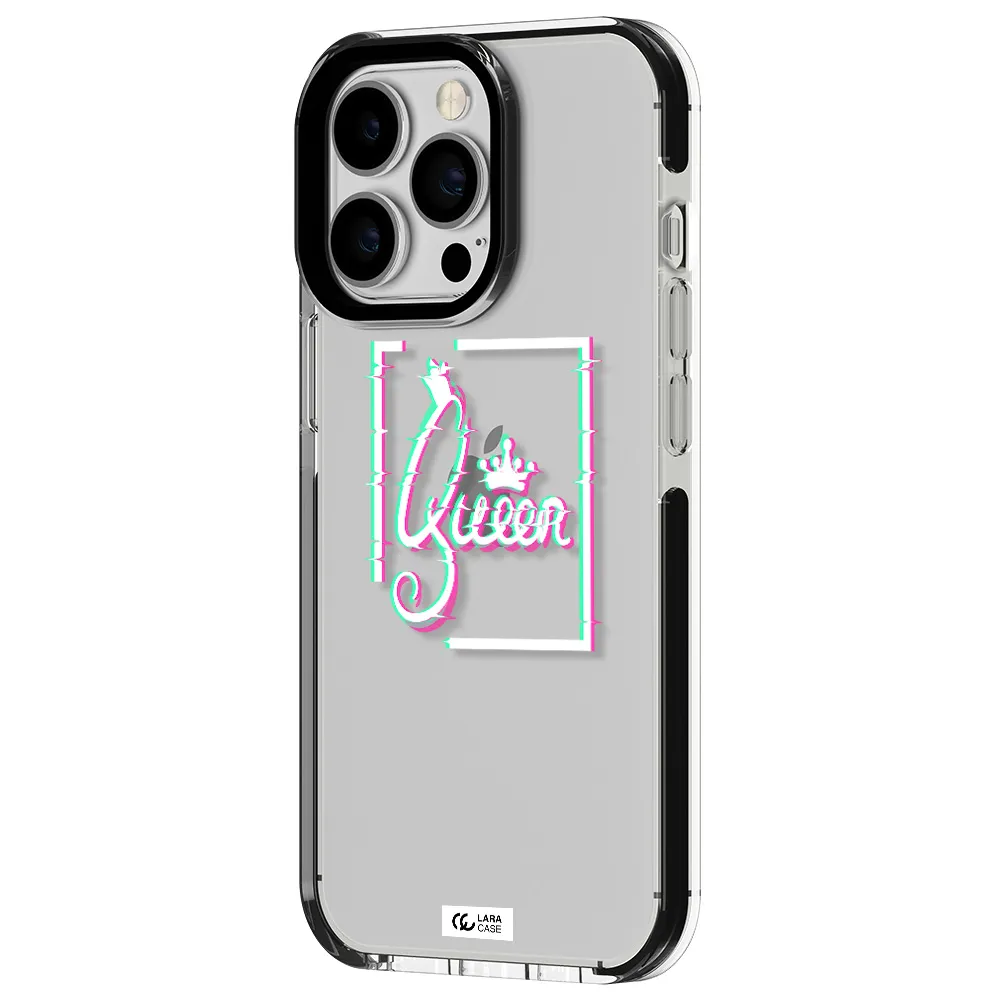 Queen Apple iPhone 13 Pro impact black border Case