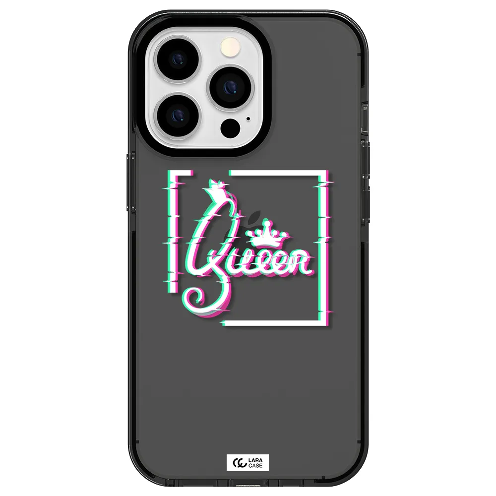 Queen Apple iPhone 13 Pro impact Smoke Black Case