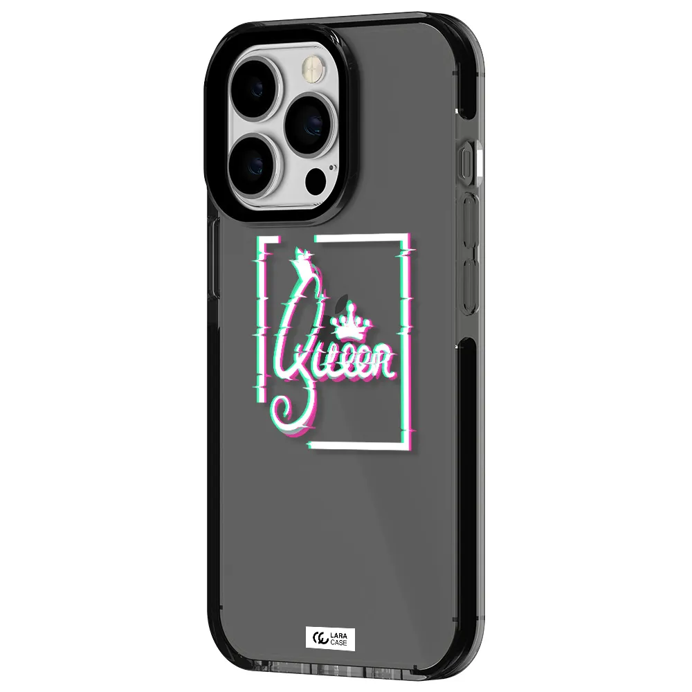 Queen Apple iPhone 13 Pro impact Smoke Black Case