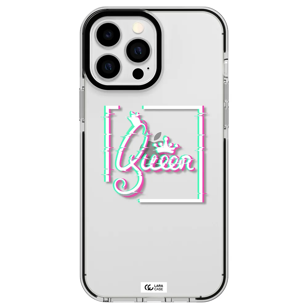 Queen Apple iPhone 13 Pro Max impact black border Case