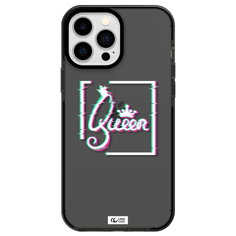 Queen Apple iPhone 13 Pro Max impact Smoke Black Case