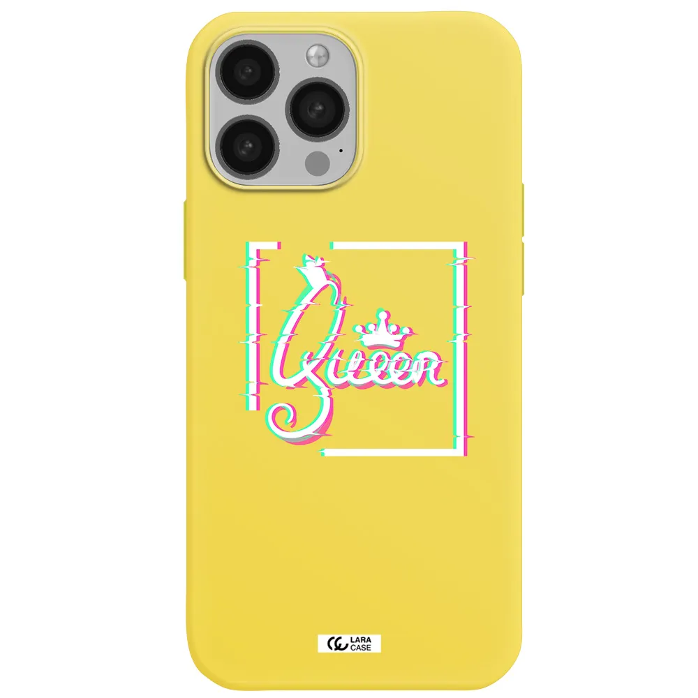Queen Apple iPhone 13 Pro Silicone canary yellow Case