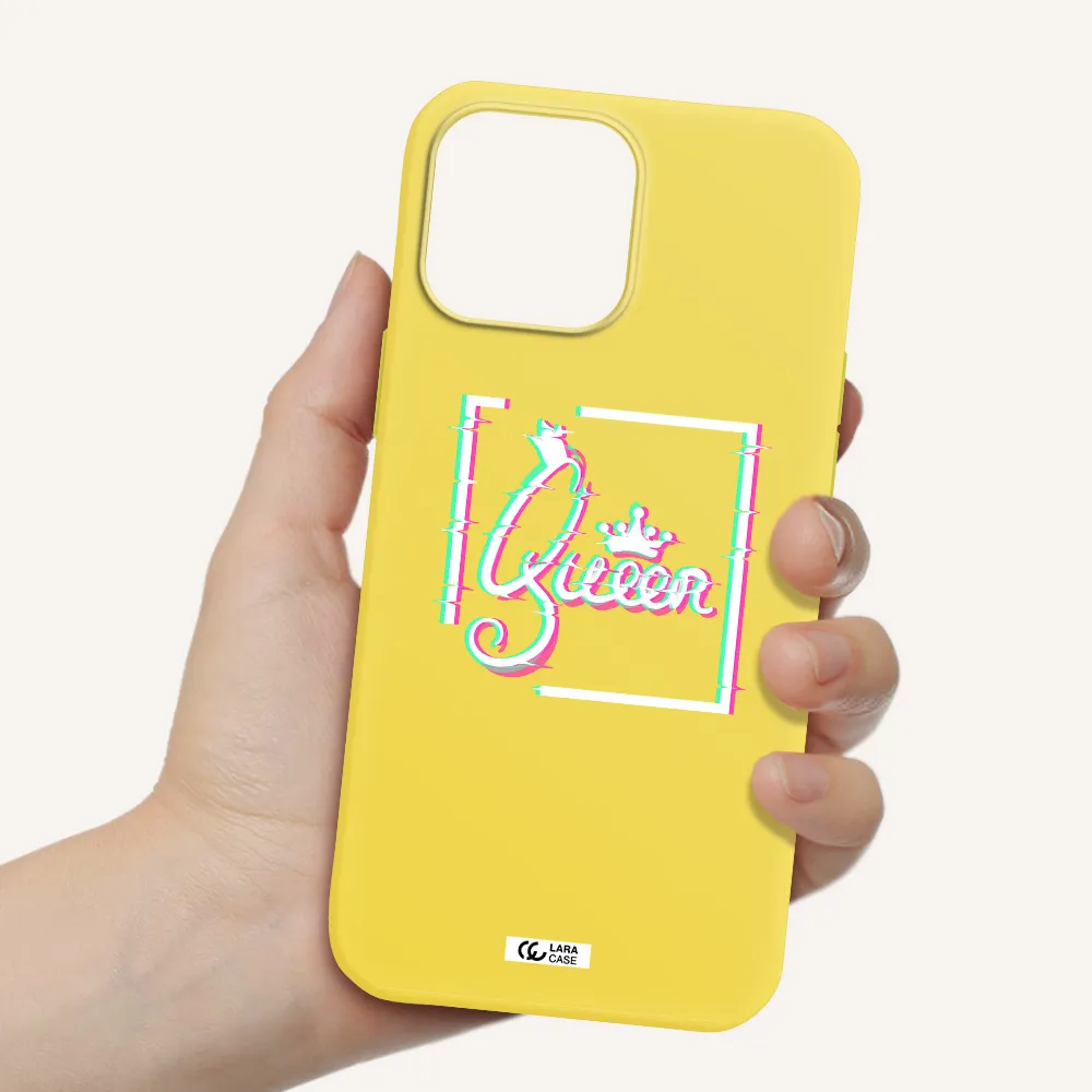 Queen Apple iPhone 13 Pro Silicone canary yellow Case