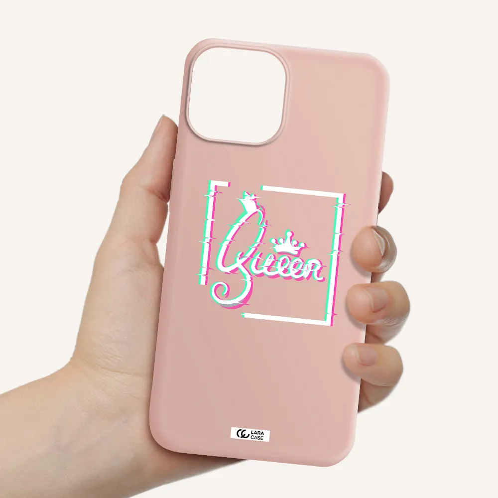 Queen Apple iPhone 13 Silicone pastel pink Case