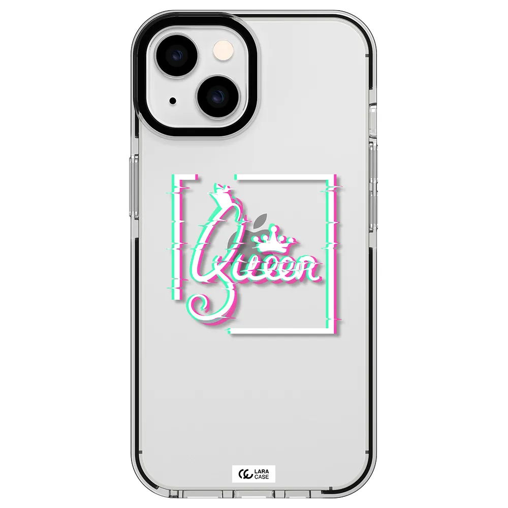 Queen Apple iPhone 14 impact black border Case
