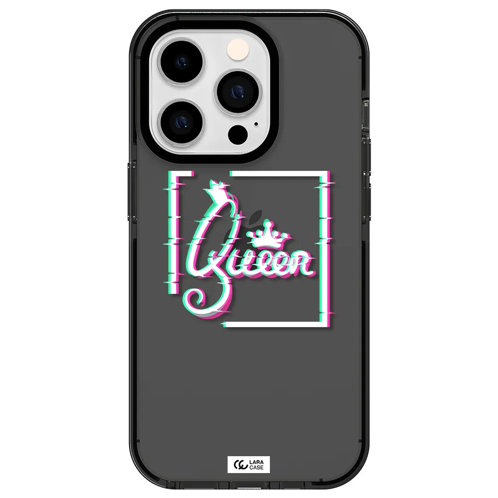 Queen Apple iPhone 14 pro impact Smoke Black Case
