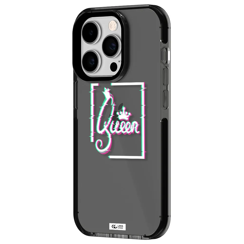 Queen Apple iPhone 14 pro impact Smoke Black Case