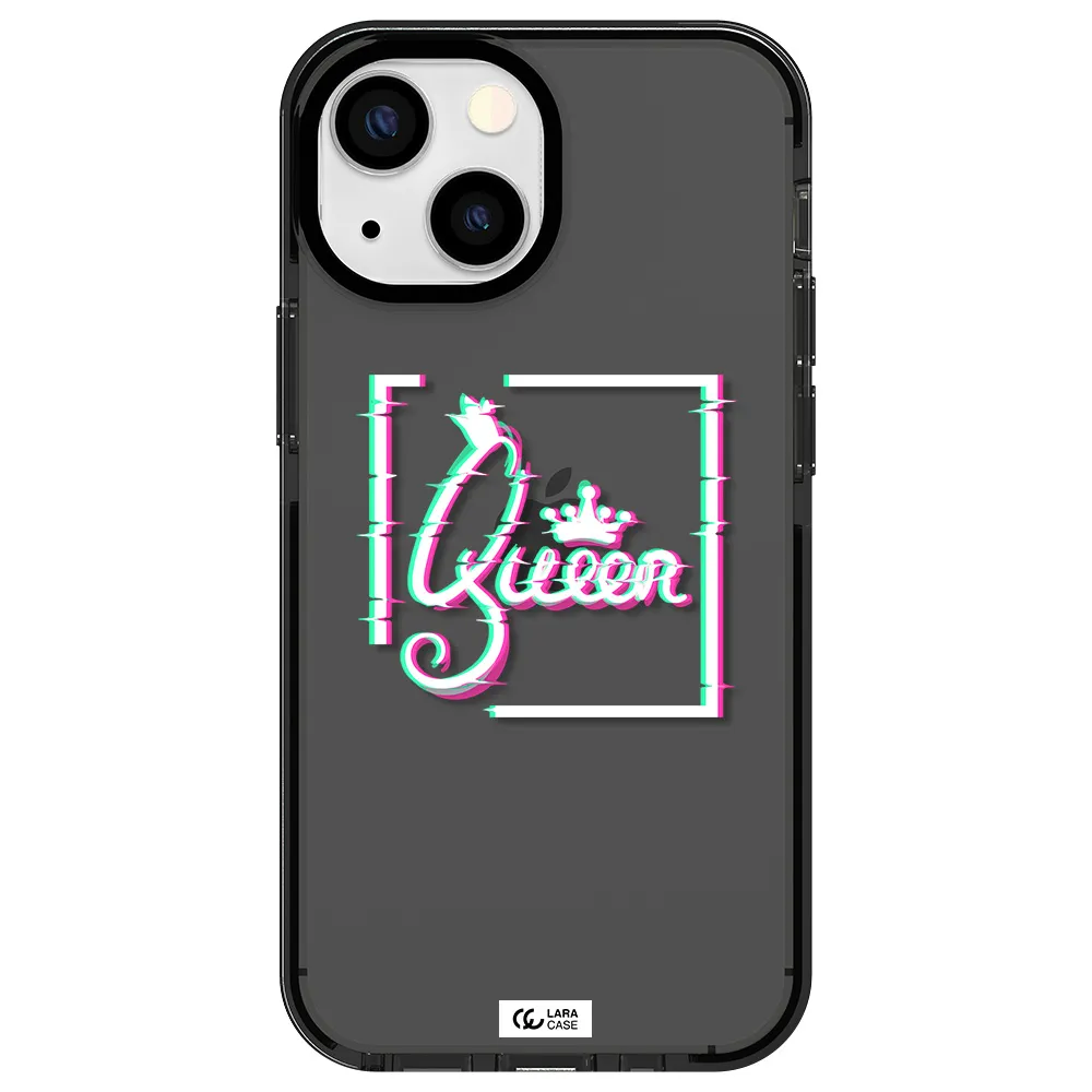 Queen Apple iPhone 15 impact Smoke Black Case