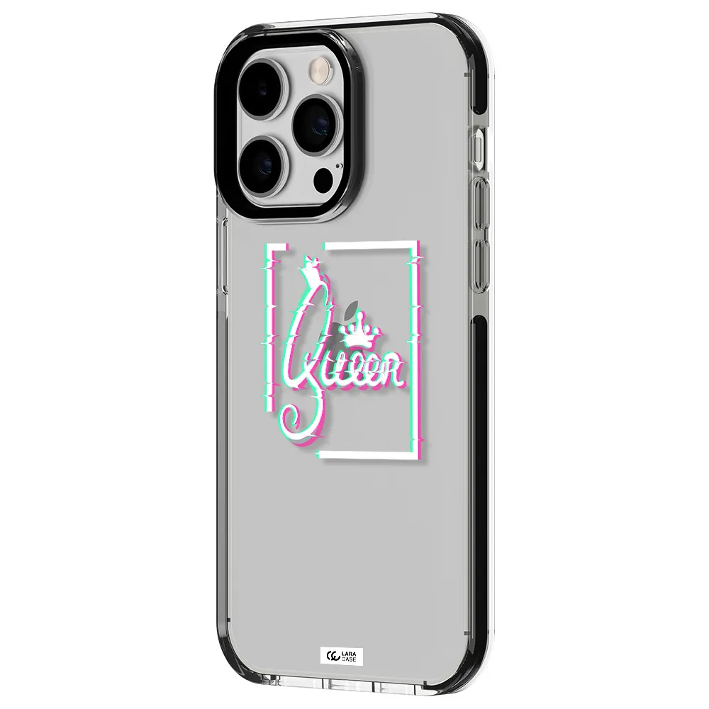 Queen Apple iPhone 15 Pro impact black border Case
