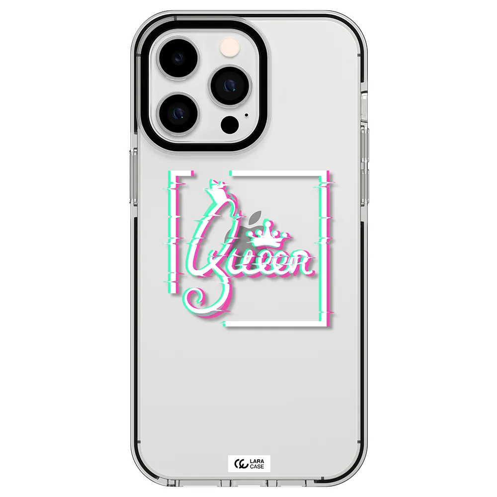 Queen Apple iPhone 15 Pro Max impact black border Case