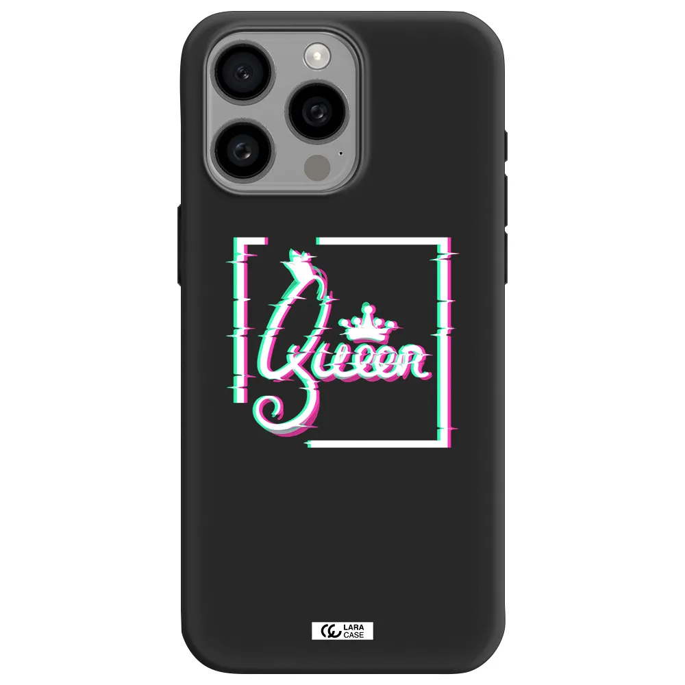 Queen Apple Iphone 15 Pro max Silicone black Case