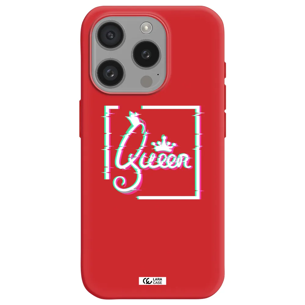 Queen Apple Iphone 15 Pro Silicone Imperial Red Case