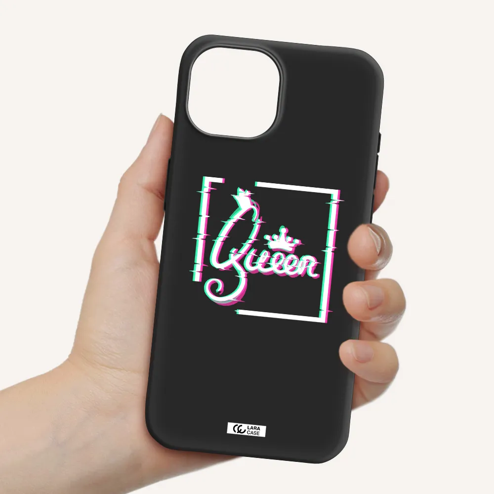 Queen Apple iPhone 15 Silicone black Case