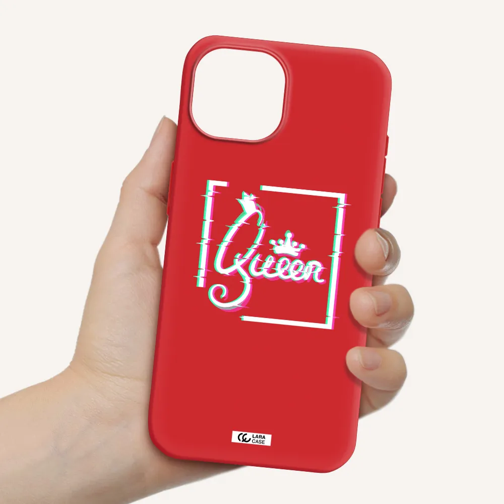 Queen Apple Iphone 15 Silicone Imperial Red Case