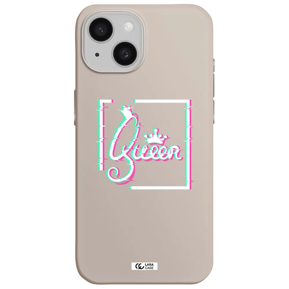 Queen Apple iPhone 15 Silicone Stone Case