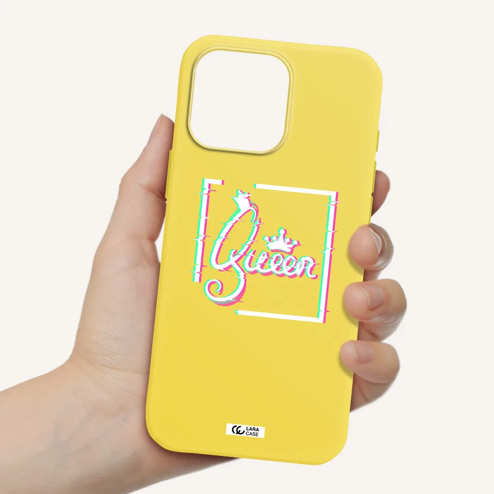 Queen Apple Iphone 16 Pro Max Silicone Canary Yellow Case