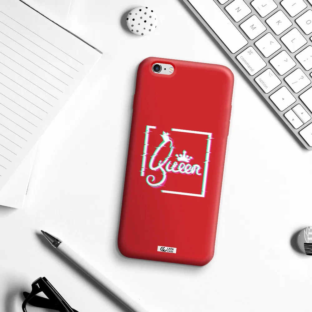 Queen Apple iPhone 6 plus Silicone Imperial Red Case